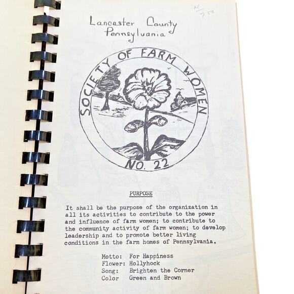 Lancaster Co PA Cookbook The Dinner Bell Rings Again! Society of Farm Women 1981 - Picture 4 of 7